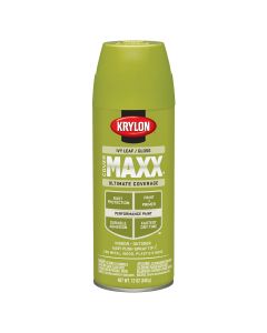Krylon Covermaxx Paint+Primer; Gloss Ivy Leaf; 12 oz. Aerosol