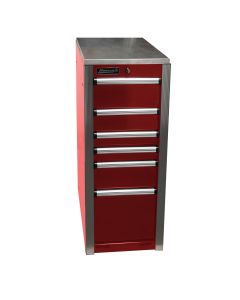 Homak Mfg. HXL 6-Drawer Side Cabinet, Red