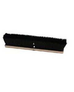 Indoor Push Broom Head Only, 24 in. Wide Wood Block, with 3 in. Horsehair Bristles