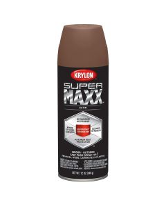 Krylon Supermaxx Paint+Primer; Satin Adobe; 12 oz. Aerosol