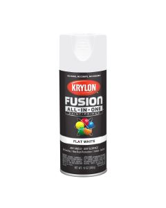 Krylon Fusion ALL-IN-ONE PAINT+PRIMER Flat White; 12 oz. Aerosol