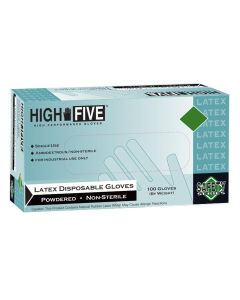 MFXL493 image(0) - HIGH FIVE LIGH POWDER INDUST GRADE LATEX GLOVES LARGE