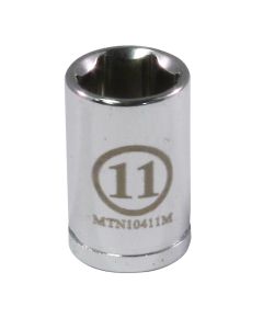 MTN10411M image(0) - 1/4" DRIVE 11MM 6 POINT SOCKET