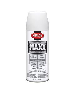 Krylon Covermaxx Paint+Primer; Flat White; 12 oz. Aerosol