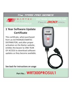 1 Yr software certificate for the Tech300PROC