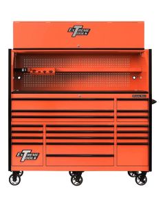 RX 72" Pro Hutch & 19 Drwr Cab Combo, Orange, Blac