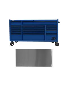 72" RSPro 12-Drawer Top Chest and 16-Drawer Roller Cabinet Combo. - Blue