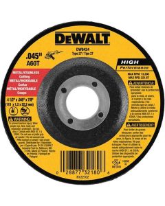 DeWalt 4.5" x 7/8" Thin Cutting Wheel Type-27