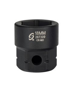 Sunex Tools 1/2 in. Drive 6-Point Low Profile Impact Socket w/ Hex Shank, 18 mm