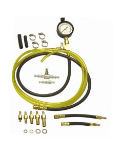 Multi-Port Fuel Injection Pressure Tester System with Quick Couplers for Domestic and Foreign Vehicles
