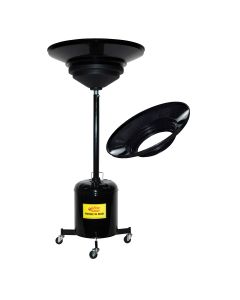 5 Gallon Heavy Duty Portable Steel Oil Drain with 14" Telescoping Poly Funnel
