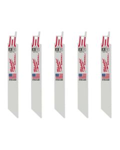 MLW48-00-5182 image(0) - 5-PK OF 6" 14 TPI METAL CUTTING SAWZALL RECIP SAW BLADES