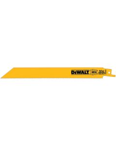 DeWalt 8" 14 TPI Straight Back Bi-Metal Reciprocating Blades (5 pack)