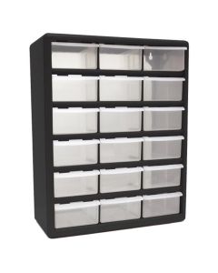 Homak Mfg. 18-Drawer Parts Organizer, Black