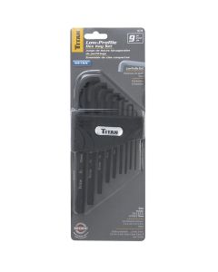 Titan 9-Piece Metric Low Profile Hex Key Set