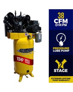 Compressor 10 HP 2 Stg 1 Phase horz. 80 Gal