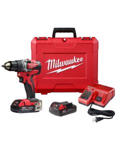 Milwaukee M18 Compact Brushless 1/2 in. Drill Driver w/ (2) Batteries Kit
