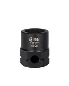 Sunex Tools 3/8 in. Drive 6-Point Low Profile Impact Socket w/ Hex Shank, 12 mm