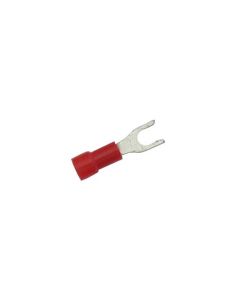 Terminal Spade #8 Red Vinyl Insulated (22-18) (100/Bag)