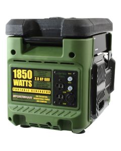 Gas Generator, 1850 Watts Peak, 2.8 HP OHV Engine, One 12V and Two 120V Outlets, 2.3 Gallon Tank