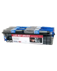 12 Piece Deluxe CleanmatesLug Nut Brush with Wire Rack Display