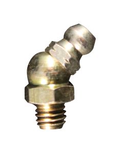 Grease Fitting , M6 x1 , 45 Degrees , OAL 21 mm max, 5-pk