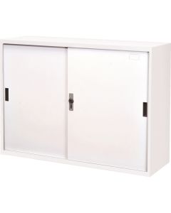 Parts Cabinet, White with Steel Doors