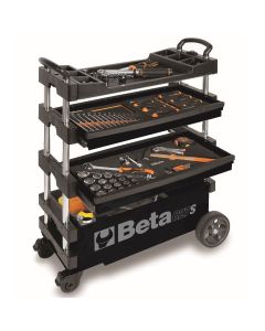 Folding Mobile Tool Cart, Black