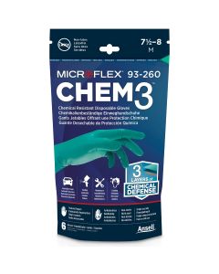 CHEM3 CHEM RESIST CHEM GLOVES XL (PACK OF 6) 6PK