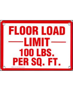 Floor Load Limit Sign