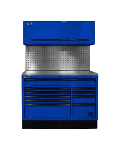 Homak Mfg. 54 in. CTS Centralized Tool Storage with Tool Board Back Splash Set, Blue