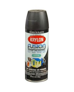 Krylon Fusion for Plastic; Satin Black; 12 oz. Aerosol
