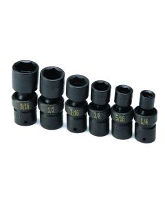 6 pc. 1/4" Drive Fract SAE Swivel Impact Socket Set