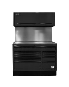 Homak Mfg. 54 in. CTS Centralized Tool Storage with Solid Back Splash Set, Black