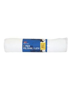 White Cotton Towels, 6 Pack, 11" x 17", Diaper Soft Polishing Cloth, Rolled
