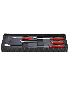 4-Piece I-Beam All-Metal Core Chrome Finish Pry Bar Set, (8, 12, 18, 24 in.)