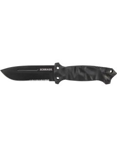 Schrade Full Tang Partially Serrated Drop Point Fixed Blade Knife