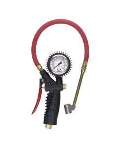 Inflator Gauge, Analog, Large Bore Chuck