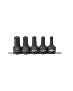 5 Pc. 3/4" Drive Metric Hex Impact Bit Socket Set