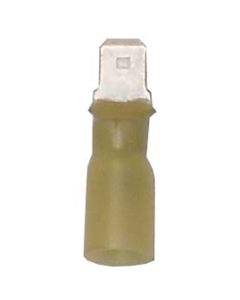 1/4" Heat Shrink Yellow Male Quick Disconnect (12-10) (100/Bag)