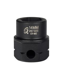 Sunex Tools 1/2 in. Drive 6-Point Low Profile Impact Socket w/ Hex Shank, 14 mm