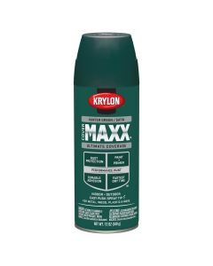 Krylon Covermaxx Paint+Primer; Satin Hunter Green; 12 oz. Aerosol