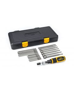 20 Pc. 1/4" Drive Torque Screwdriver Set 10-50 in/lbs.