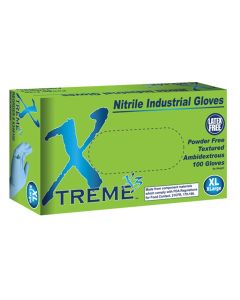XL Xtreme X3 Powder Free Textured Blue Nitrile