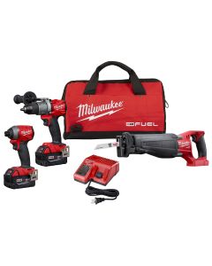 M18 FUEL Hammer Drill / Impact Driver / SAWZALL w/ 2 XC Batteries 3-Piece Kit