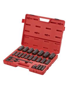 Sunex Tools 24-Piece 1/2 in. Fractional SAE Fractional Drive Deep Impact Socket Set