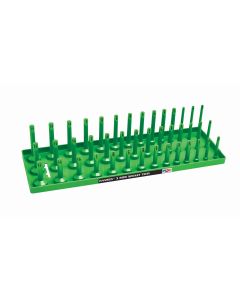 1/2" SAE 3-Row Socket Tray, Green