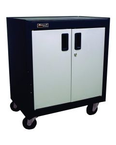 Homak Mfg. 2-Door Mobile Cabinet with Gliding Shelf, Steel