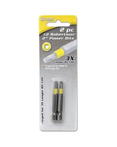 2 Piece #2 Square Drive 2 Inch Power Bit