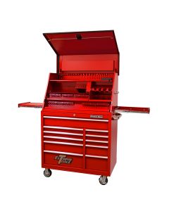 41 in. Deluxe Port. Workstation/Cab Combo, Red